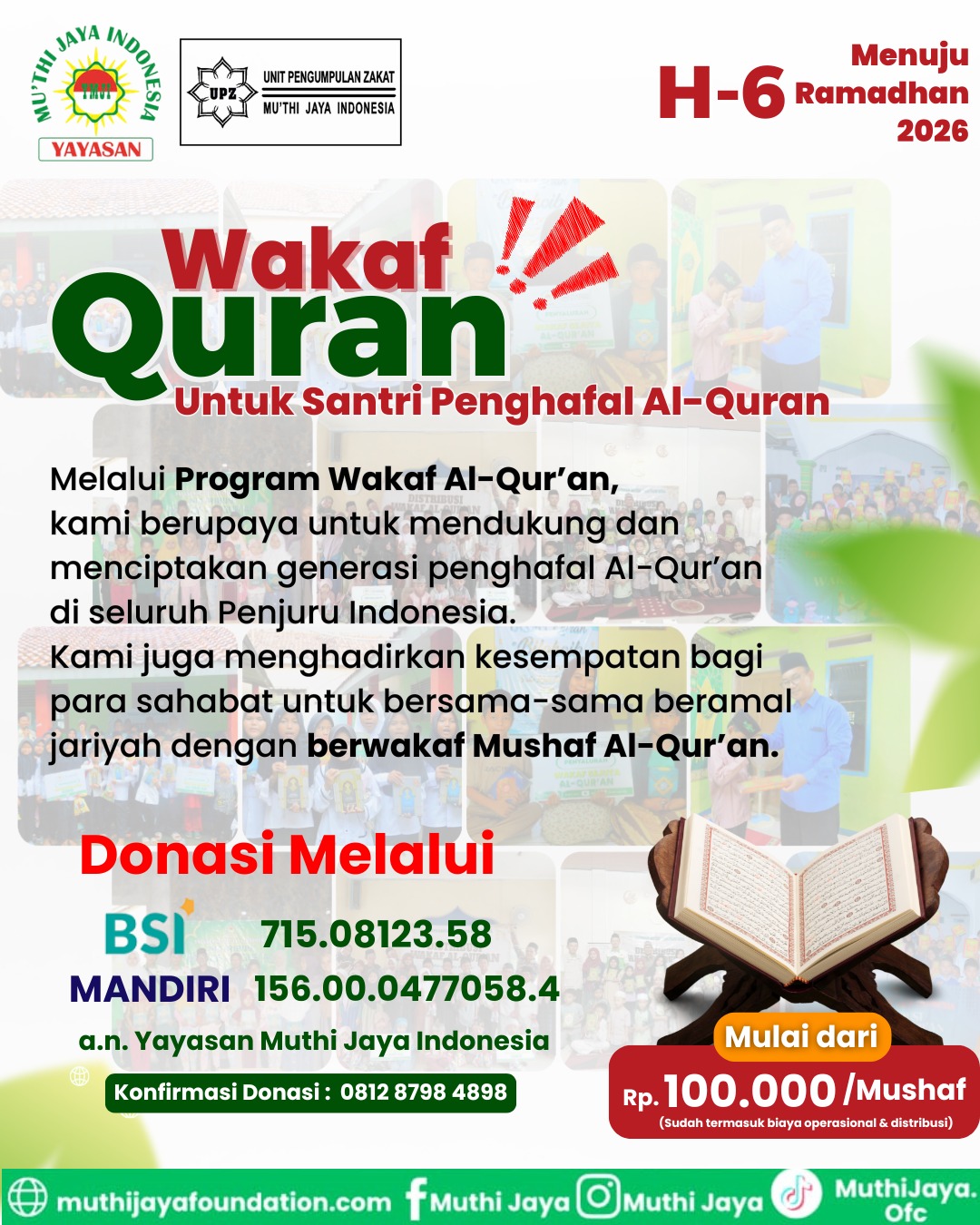 Wahh Wakaf Qur'an bulan inii lohhh